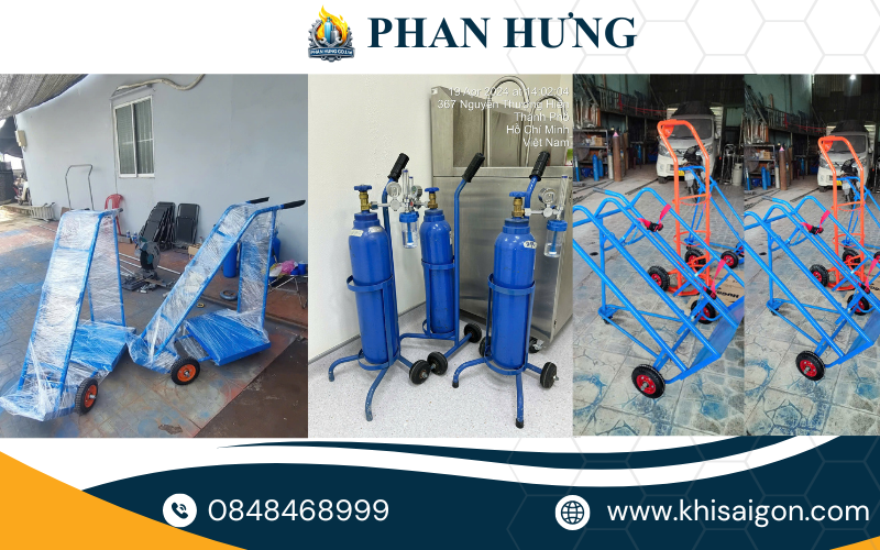 Tổng Hợp Các Mẫu Xe Đẩy Bình Khí Oxy, Argon, Nitơ, CO2, Gió Đá Giá Tốt Nhất (8)