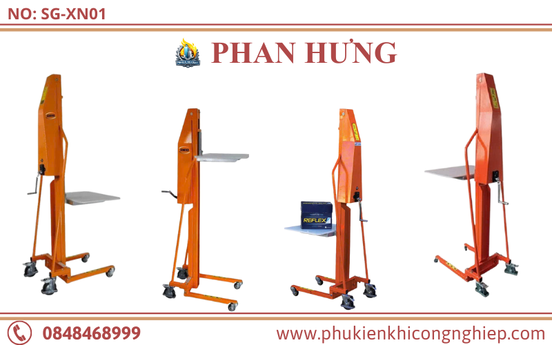 Xe Đẩy Nâng Hàng Nhỏ Gọn Tời Tay 100kg-300kg (3)