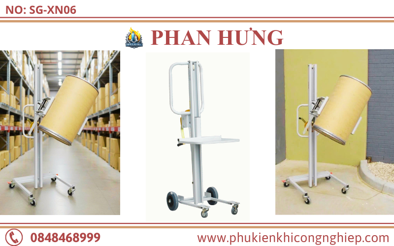 Xe Đẩy Nâng Hàng Nhỏ Gọn Tời Tay 100kg-300kg (8)