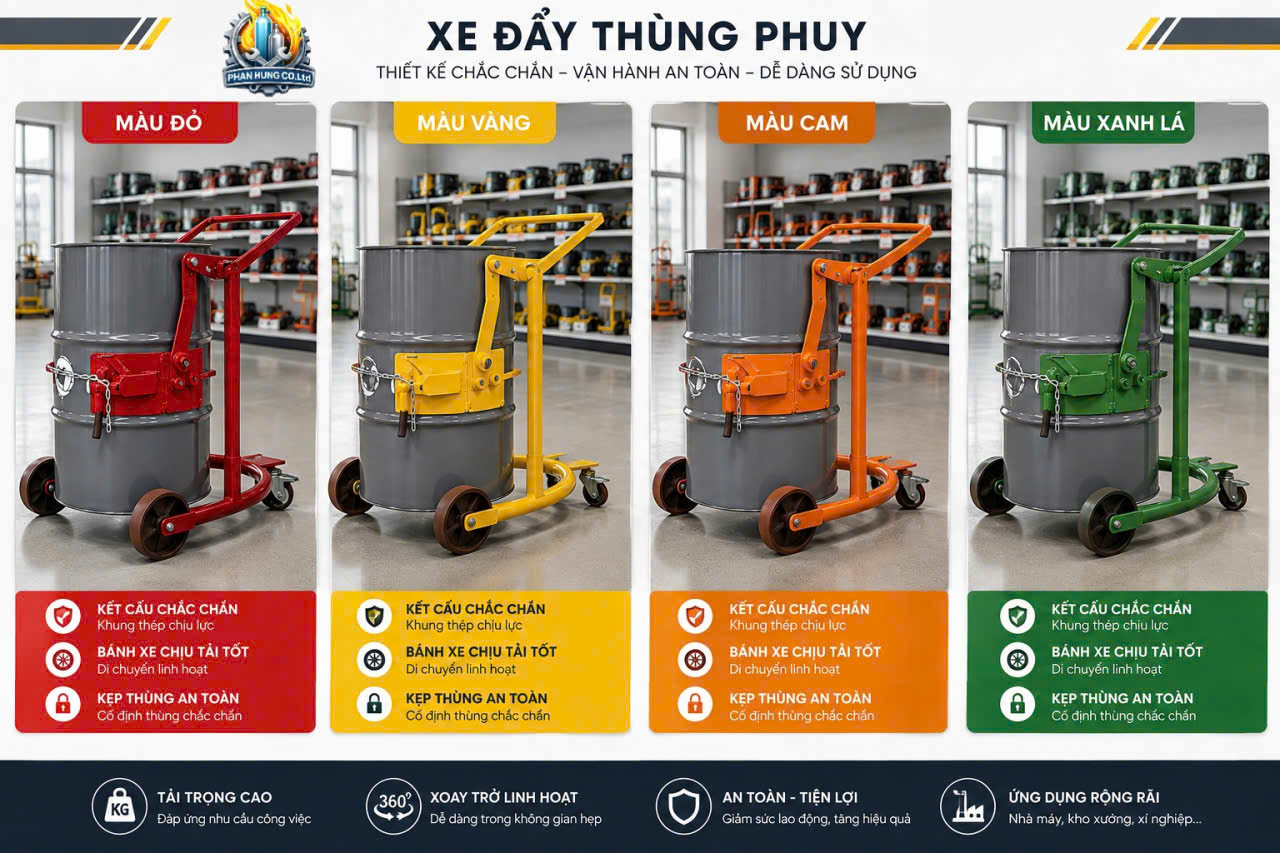 Màu Sắc Đa Dạng Xe Đẩy SGXD-01 Phan Hưng
