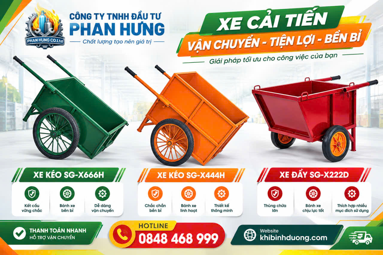 Xe Cải Tiến Bánh Hơi Và Bánh Đặc – Giải Pháp Vận Chuyển Hàng Hóa